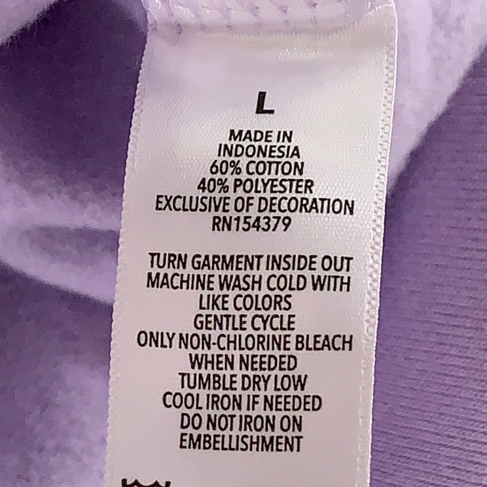 Aeropostale Womens Large Purple Fleece Aero Original Logo Pullover Hoodie NWT - Picture 9 of 15